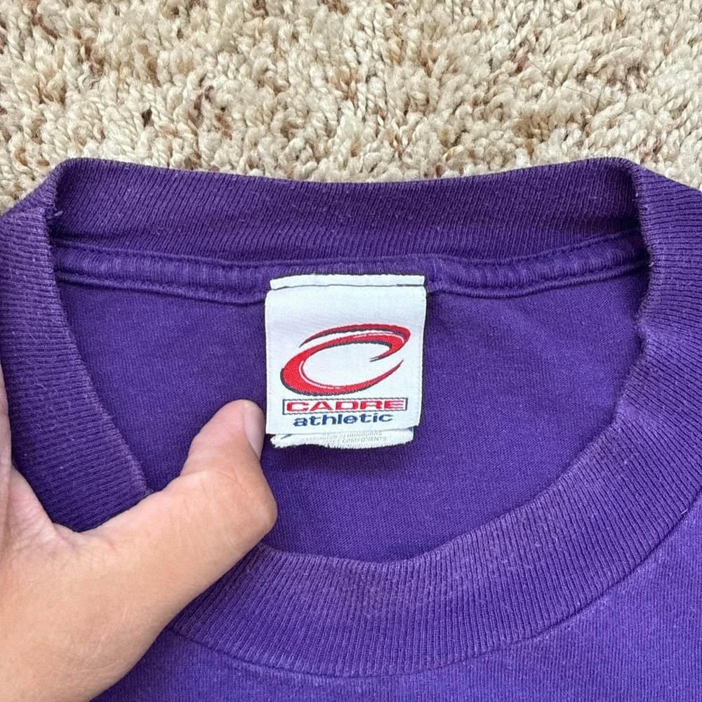 Vintage Cadre Athletic Washington Huskies Embroidered T-Shirt Purple Mens XL